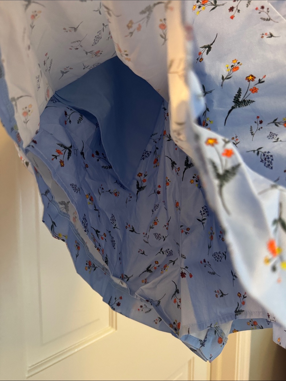 Hyacinth House via Tuckernuck Light Blue Floral Puff-Sleeve Romper - Picture 5 of 5